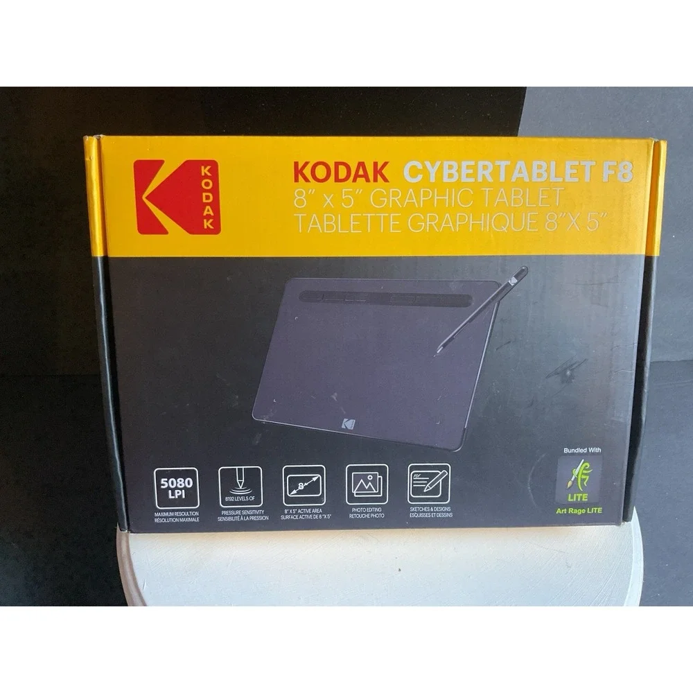 Kodak Cybertablet F8 Graphic Tablet 8x5 In Box Complete with Pen
